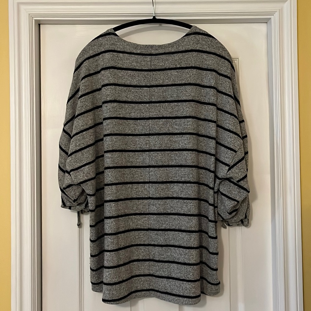 Soft, Fuzzy Top With Fun Rouched Sleeves! - Picture 5 of 7